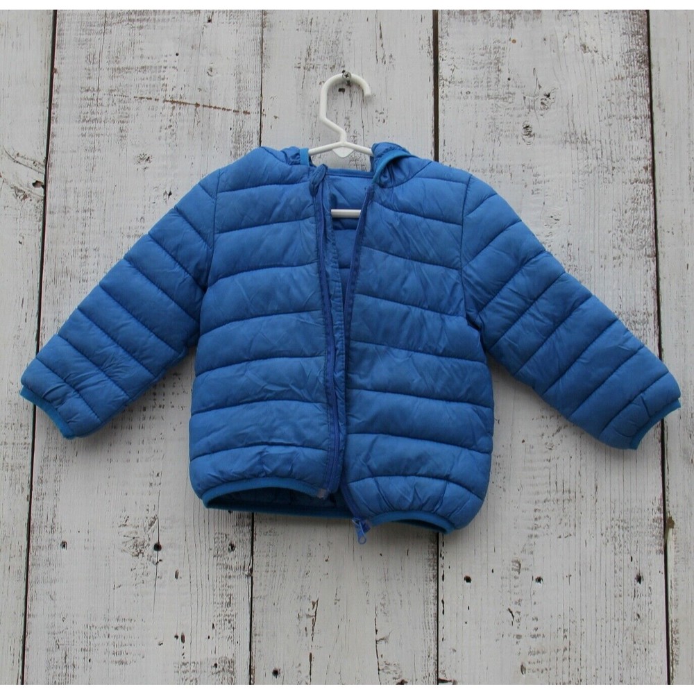 HAWKE Little Boys Size 12 Months Blue Puffer Coat with Ears on Hood  Packable